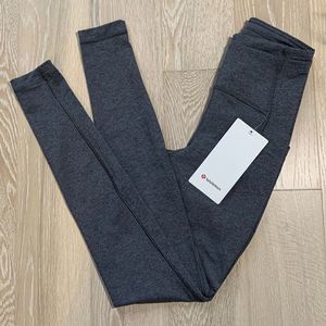 lululemon Swift Speed High-Rise Tights 28" Heathered Black Sz2 NWT